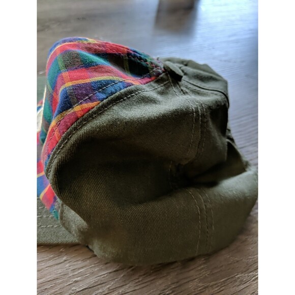 Webelos Cub Scout Hat/Cap M/L Boy Scouts of America BSA Green/Red Plaid - Picture 6 of 10